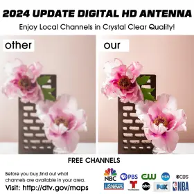Phuvya 764949231900 2024 Upgraded 4k 1080p Hd Digital Tv Antenna For Smart Indoor Outdoor Use #3