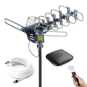 Pingbingding 631145456645 Pbd Outdoor Digital Hd Tv Antenna 150 Miles Motorized 360 Degree Rotation Wit