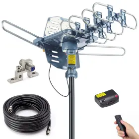 Pingbingding 682604241432 Pbd Outdoor Digital Amplified Hdtv Antenna 150 Mile Motorized 360 Degree Rot