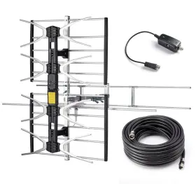 Pingbingding 808281662494 Pbd Outdoor Digital Hdtv Antenna With High Gain And Low Noise Amplifier 40ft