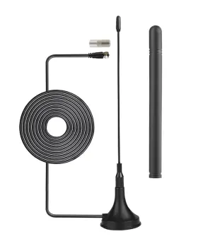 Van083-us Pobady Dvb-t Hdtv Antenna 5 Dbi Vhf Uhf Mini Tv With Magnetic Base And Dual