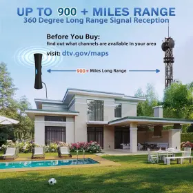Psjik 726852291136 Tv Antenna-tv Antenna Indoor 920 Miles Long Range For Smart Inch #3