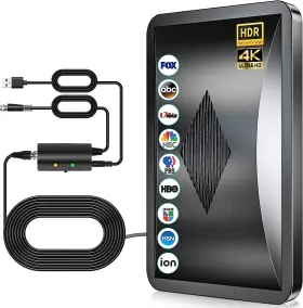 1100 Qellaff 445004089003 2024 Tv Antenna For Smart Up To Miles Range Hdtv Digital