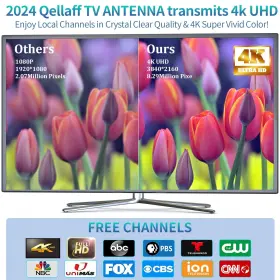Qellaff 732404379962 2025 Tv Antenna For Smart Up To 1500 Miles Range Hdtv Digital Inch #2