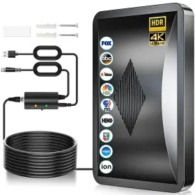 Qellaff Hd-01a0 2026 Antenna For Smart Tv 5000 Miles Local Channels Indoor
