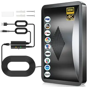 Hd010 Qellaff 2026 Upgraded Tv Antenna Indoor 3200 Miles Hdtv For Smart