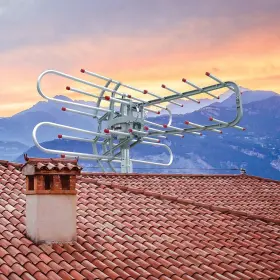 Qfx 961613260482 Ant 106 Hd/dtv/uhf/vhf/fm 360 Rotating Outdoor Antenna Silver One Size #3