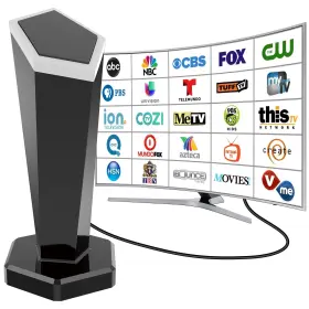 158056 Qgclearso Tv Antenna Indoor - 2025 Upgraded Hd Digital For Smart Long Range 400