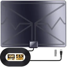 Qigxlwm 353434284351 Tv Antenna Indoor Digital Hdtv For Easy Installation 360 Rec