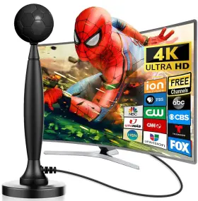 Qteancool 732262504247 Tv Antenna For Smart Atsc 3.0 Indoor Digital Supports 8k 4k F