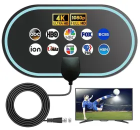 Qteancool 732262504278 Tv Antenna For Smart Hd Digital Long Range Signal Reception