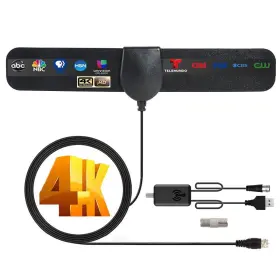 Qt-tvch01 Qtgame Tv Antenna Digital For Smart Support 360 Reception 4k 1080p All