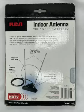 Ant115 Rca Indoor Antenna Vhf/uhf/fm Stero Terrestrial Hdtv Made By #3