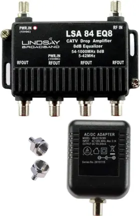 Reliable Cable Products 851815008138 4-port Tv/antenna/hdtv/internet Digital Signal Amplifier/booster/splitter