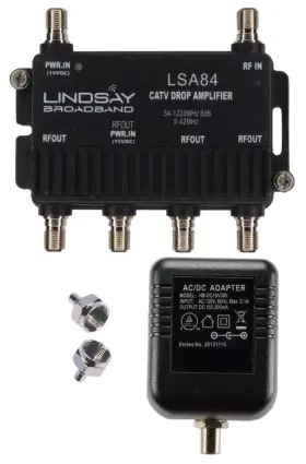 Reliable Cable Products 851815008268 4-port Tv/antenna/hdtv/internet Digital Signal Amplifier/booster/splitter