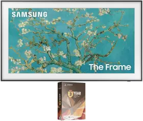 Samsung Qn32ls03cb-wrty3-amber-sc Qn32ls03cbfxza 32 Inch The Frame Qled Smart Tv With Art Mode And 3 Ye