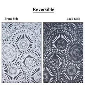 Santex 750955632244 Reversible Outdoor/indoor Plastic Straw Rugs Waterproof Portable Mat 8x10 Grey #3