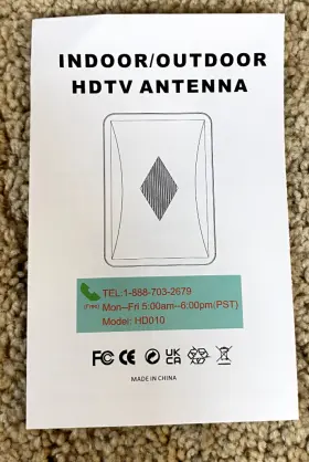 20240219 Scerd Hdtv 4k 1080pixel Tv Antenna 400 Mile Range Indoor Outdoor With Cables Vhf Uhf #3
