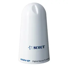 Scout Ntv002 Wave 4 Inch White Tv Antenna Omnidirectional 25db Gain With 10m... Pf An