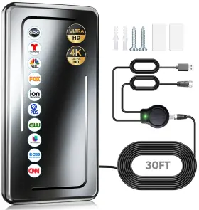 An1200 Sdewas 2025 Upgraded Tv Antenna Indoor 1600 Miles Range Digital