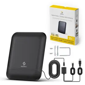 Sherriva Sae-5500 Digital Tv Antenna For Smart Indoor And Outdoor 55 Miles Amplified Hdtv Ant