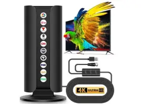 An-3000 Strong Indoor Digital Tv Antenna With Uab Charger 28dbi Full Hd Signal