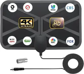 Sunleecase 313104638681 Tv Antenna Indoor For Smart And All Old Tvs Digital Hdtv An