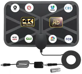 Sunleecase 353434287529 Tv Antenna Indoor For Smart Support 4k 8k 1080p Hd Loca
