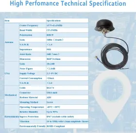 Suzhou Maswell Communication Technology Co. Ltd 313047550507 Professional Gps Active Antenna Screw Mount Sma Male 1 #2