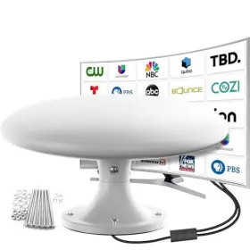 5005w Szkalak Rv Antenna - Tv Amplified Digital Hd Upgraded White Version