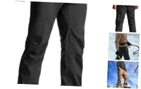 Hlp800 Tesla Gears Mens Winter Waterproof Tactical Pants Softshell Fleece 34w X 32l Recon Black