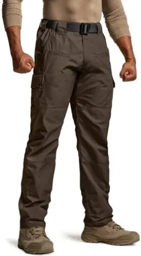Tlp117 Tesla Gears Mens Tactical Pants Water Resistant Ripstop 40w X 30l Raider Dark Brown #3