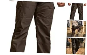 Tlp117 Tesla Gears Mens Tactical Pants Water Resistant Ripstop 40w X 30l Raider Dark Brown