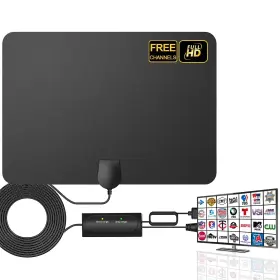 Tongyu 744316537583 Tv Antenna Indoor 4k 1080p Smart Hd Amplifier With Signal 360 Miles Lon