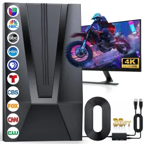 Trgoomo 764742532822 Tv Antenna - 2024 Newest 1000 Miles Range Digital Indoor For Loca