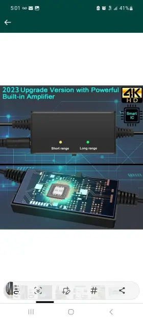 Hd011 Ts Ant 4k 1080p Hd Powerful Tv Antenna With Amplifier Signal Booster And Thick Coaxial #2