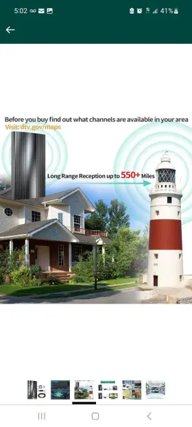 Hd011 Ts Ant 4k 1080p Hd Powerful Tv Antenna With Amplifier Signal Booster And Thick Coaxial #3