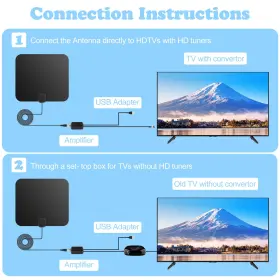 Urbanx 734046598503 Amplified Hd Digital Tv Antenna Long 250 Miles Range - Support 1080p For Sam #3