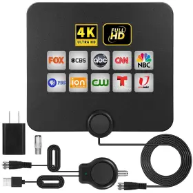 Ux-4k-hdtvan Urbanx Upgraded Amplified Hd Digital Tv Antenna Long 350 Miles Range - Support 4k 1