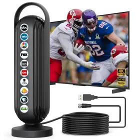 Uriiu 850063711340 2025 Tv Antenna For Local Channels Outdoor 999 Miles Long Range