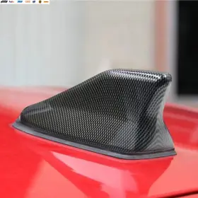 Usa-viralfinds 744110836226 16cm Universal Carbon Fiber Look Car Roof Top Mount Shark Fin Aerial Antenna #2