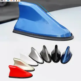 Usa-viralfinds 744110836226 16cm Universal Carbon Fiber Look Car Roof Top Mount Shark Fin Aerial Antenna #3