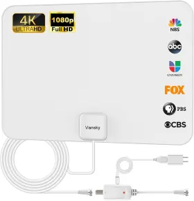 Vs-tx02 Vansky Tv Antenna Indoor Digital Amplified Hdtv 1080p Vhf New