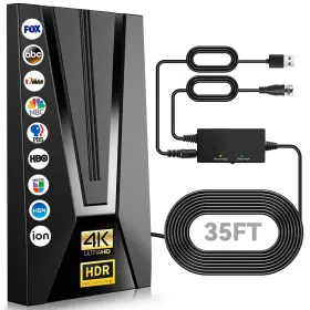 Veaxetu 730177377116 2025 Upgraded Hd Tv Antenna 1800 Miles Range Indoor Outdoor Digital Ante