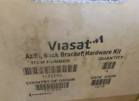 1172770 Viasat Lot Of 4 Azmuth Elevation Canister Back Bracket Skew Plate Bolts #3