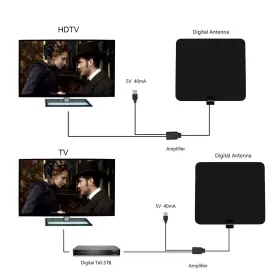 50mile Viewtek Amplified Hdtv Range Digital Tv A-nten-na 13ft Copper Coaxial Cab
