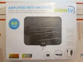 60-mile Viewtv 60mant New View Hd Tv Flat Hdtv Indoor Amplified Antenna With Amplifier