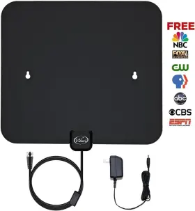 Dvb-t9023bt Vikeri Digital Amplified 25db Gain Hdtv Tv Antenna 1080p And 4k 50 Miles Range Indoor
