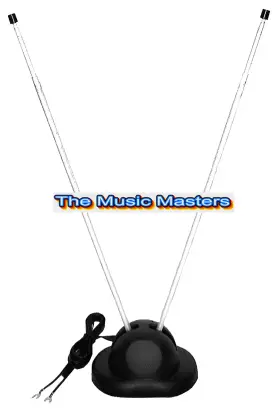 Vw-ra300fm Vital Wave Technology Fm Radio Stereo Receiver Indoor Telescopic Rabbit Ears Antenna 300 Ohm Cable
