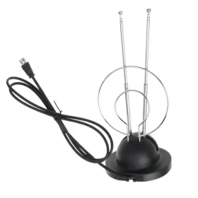 Vw-ra75fm Vital Wave Technology Fm Radio Stereo Receiver Indoor Telescopic Rabbit Ears Antenna 75 Ohm Coax Cable